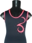 Mobile Preview: Turnanzug / Gymnastikanzug "Olivia" ohne Arm für Mädchen / Damen (navy/coral)